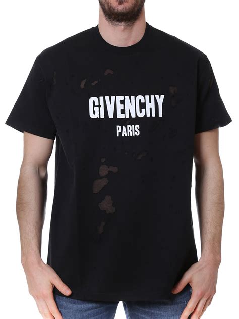 camiseta givenchy negra hombre|Men's Designer T.